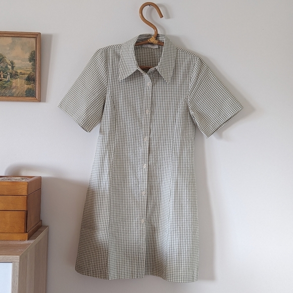 Oak & Fort Green Gingham Dress - Picture 1 of 4